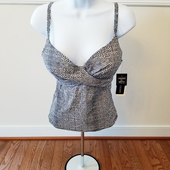 Island Escape Push-Up Underwire Tankini Top 6 - Picture 2 of 7